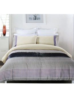 Brie Lilac Grey Quilt Cover Set