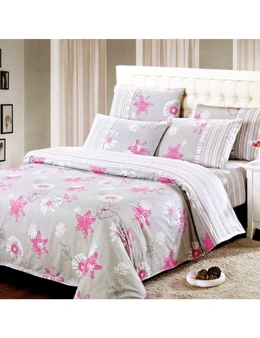 250TC Lily Blossom Quilt Cover Queen