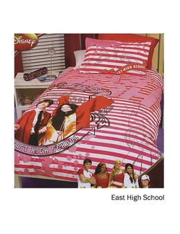 East High School Quilt Cover Set Single by Disney