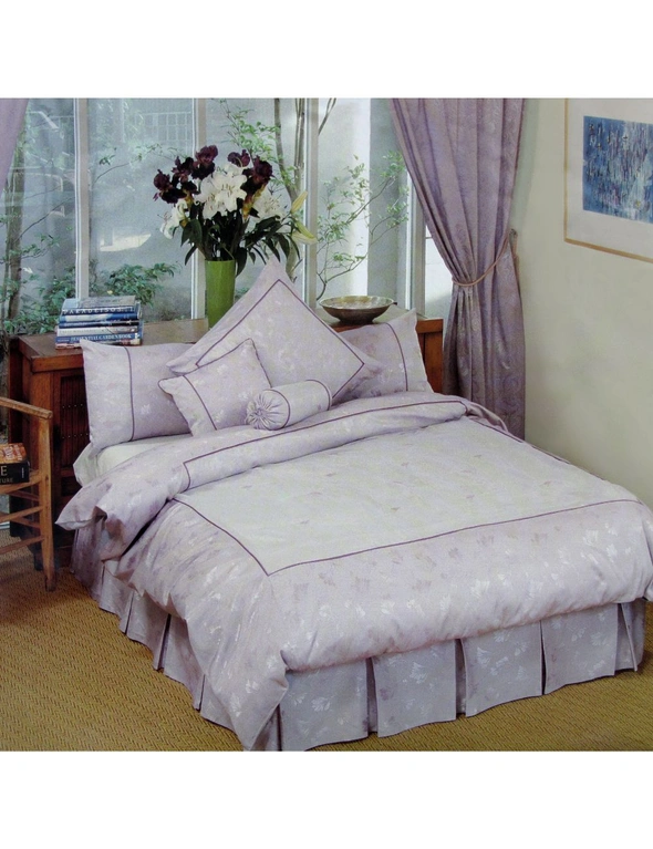 Phase 2 Sophia Lilac Voile Jacquard Quilt Cover Set, hi-res image number null