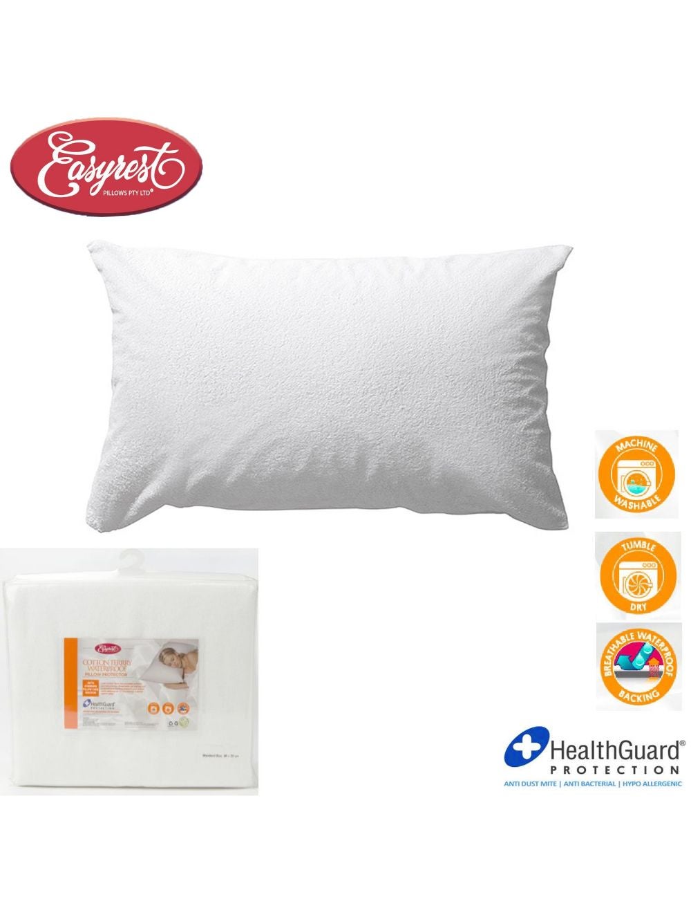 Cotton Terry Pillow Cover - Standard 