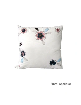 Quality Cushion Cover Floral White by IDC Homewares