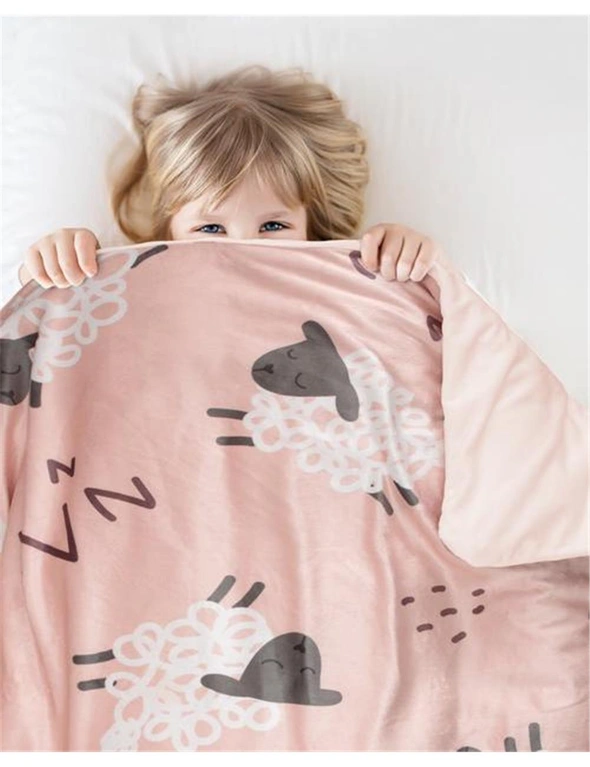 BAABAA Pink Kids Weighted Blanket 2.8kg by Jelly Bean Kids, hi-res image number null