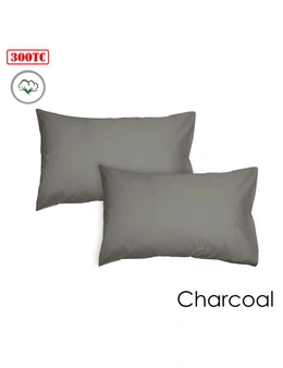 Pair of 300TC Cotton Standard Pillowcases by Algodon
