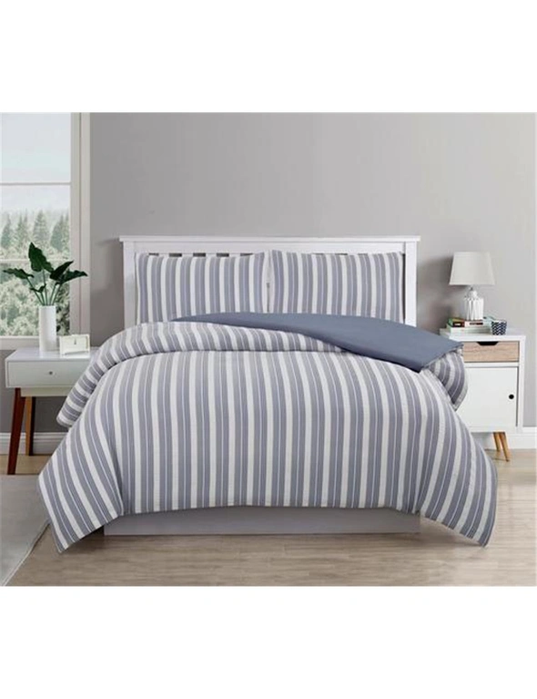Cove Chambray Seersucker Waffle Quilt Cover Set by Ardor, hi-res image number null
