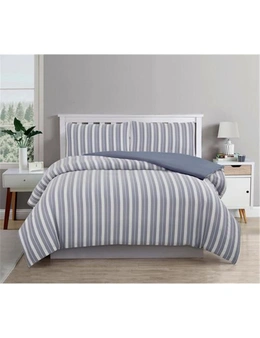 Cove Chambray Seersucker Waffle Quilt Cover Set by Ardor