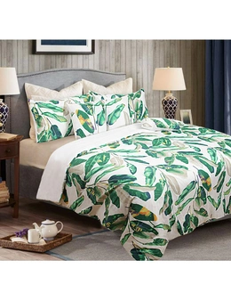 Shangri La 6 Piece Comforter Set Leaves Green