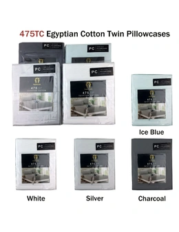 Ramesses 475TC Egyptian Cotton Twin Standard Pillowcases