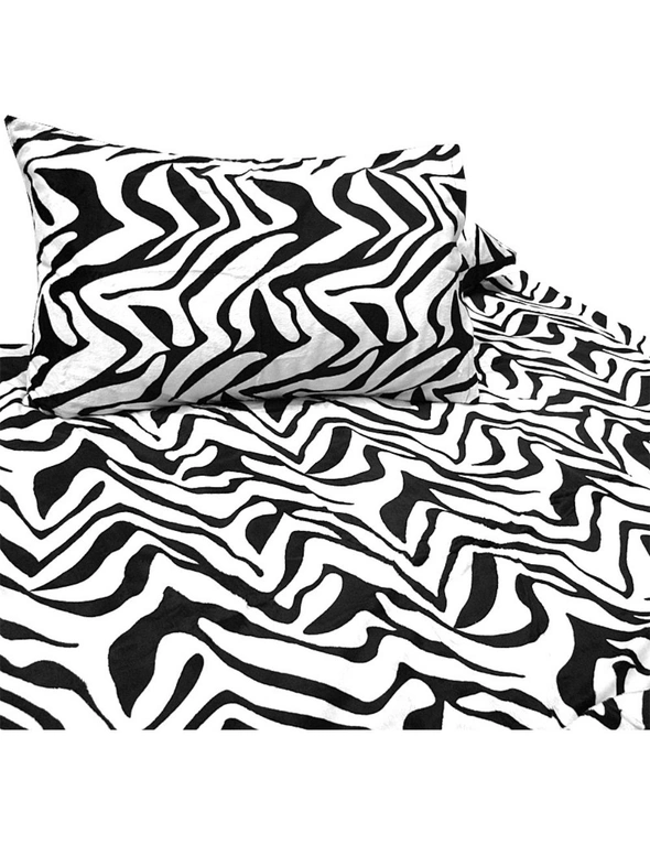 Shangri-La Printed Faux Fur White Tiger Quilt Cover Set, hi-res image number null