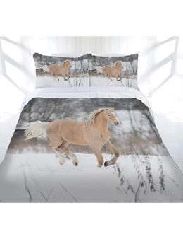 Winter Gallop Quilt Cover Set by Just Home