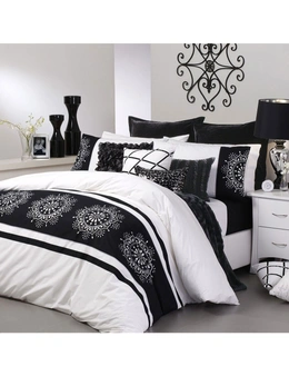 Bolero White Quilt Cover Set by Platinum Collection