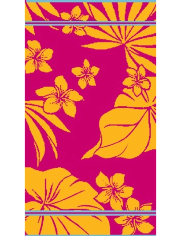 400GSM Premium Cotton Yarn Dyed Velour Jacquard Reversible Beach Towel 86 x 160 cm by Rans, hi-res image number null