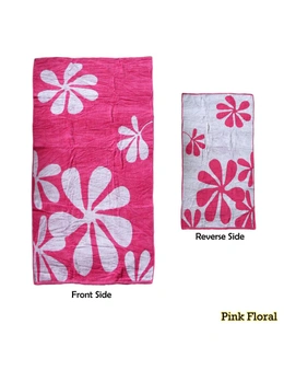 Jacquard REVERSIBLE Cotton Floral Beach Towel by Elements