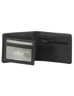 Milleni Mens Leather Bi-Fold Wallet