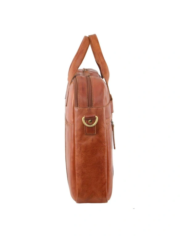 Pierre Cardin Rustic Leather Computer Bag, hi-res image number null