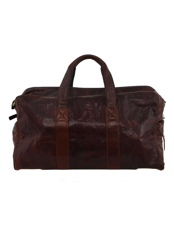 Pierre Cardin Rustic Leather Overnight Bag, hi-res image number null