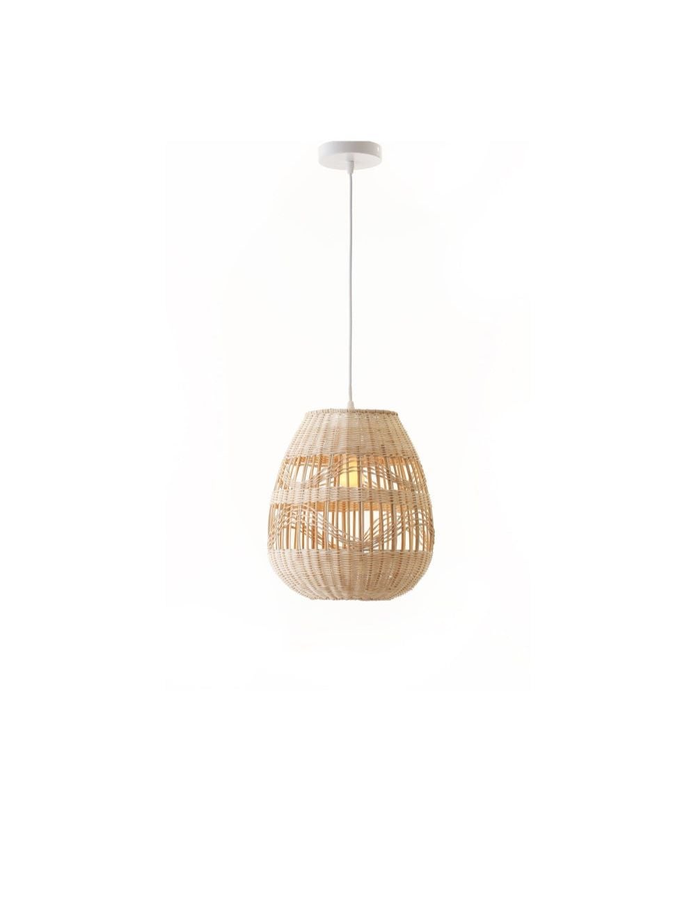 Tana Bamboo Rattan Pendant Lamp Light Cream Natural Medium | Millers ...