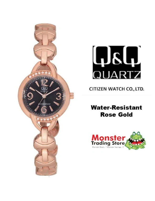 Citizen Made QQ Japanese Quartz Ladies Dress Watch Rose Gold Water Resistant F337-005, hi-res image number null