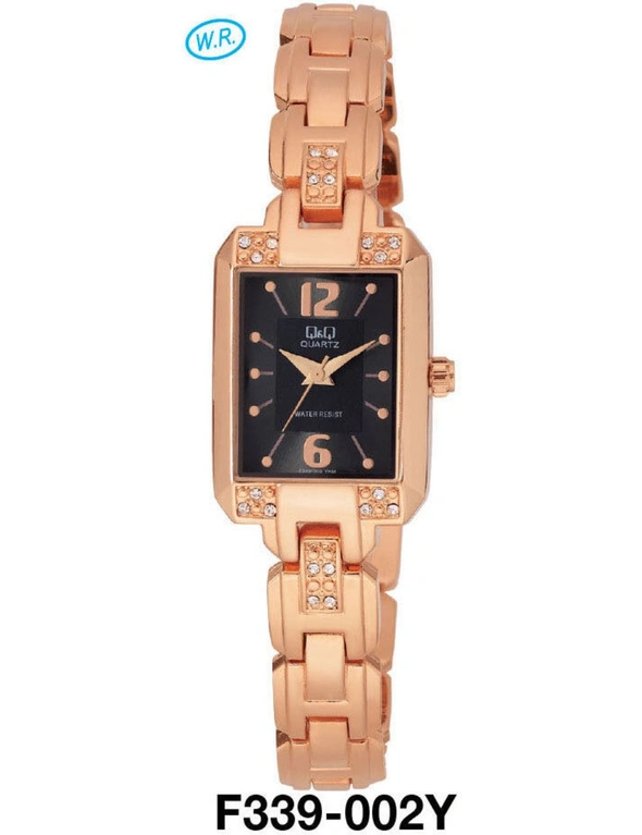 Citizen Made QQ Japanese Quartz Ladies Dress Watch Rose Gold Water Resistant F339-002, hi-res image number null