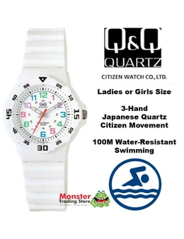 VR19J004 Citizen Made Q&Q Swimming Watch 100-Metres Water Resist Boy Or Girl Diver Style