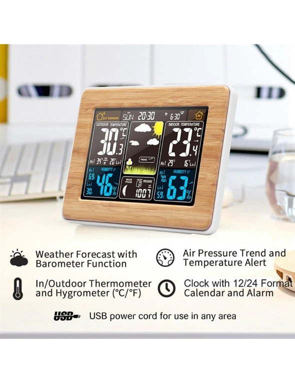 Weather Station Alarm Clock - LCD Display, hi-res image number null