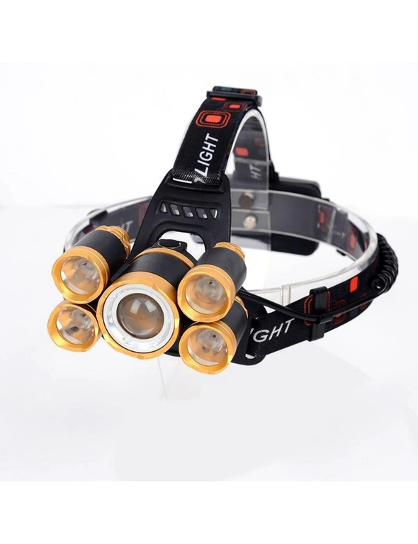 Water Resistant Powerful Camping Head Lamp, hi-res image number null