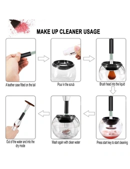 Electric Rotating Makeup Brush Cleaning Kit Battery Operated