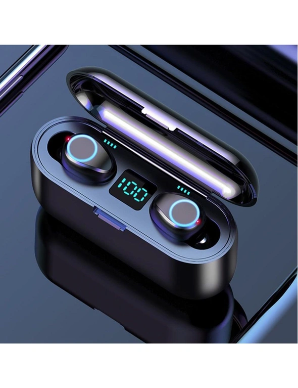F9 Bluetooth 5.0 TWS LED Button Wireless Earphones, hi-res image number null
