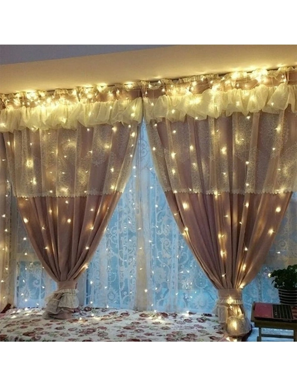 USB Powered Remote Controlled LED Light Curtain with Hook White Warm White and Colorful, hi-res image number null