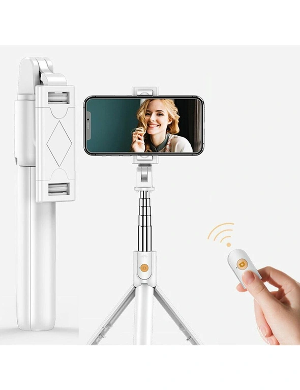 3 In 1 Wireless Bluetooth Selfie Stick Foldable Mini Tripod with Remote Control, hi-res image number null