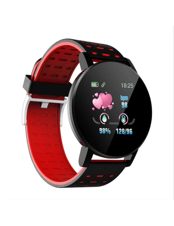 Bluetooth Smartwatch Blood Pressure Monitor Unisex and Fitness Tracker USB Charging, hi-res image number null