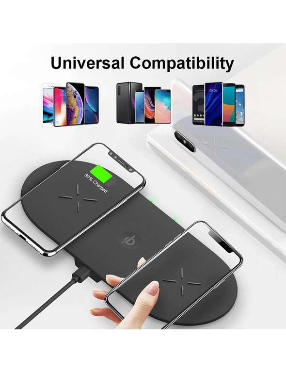 18W 3-in-1 Fast Charging Wireless QI Charger Pad for iPhone, Samsung, Apple Watch and AirPods, hi-res image number null