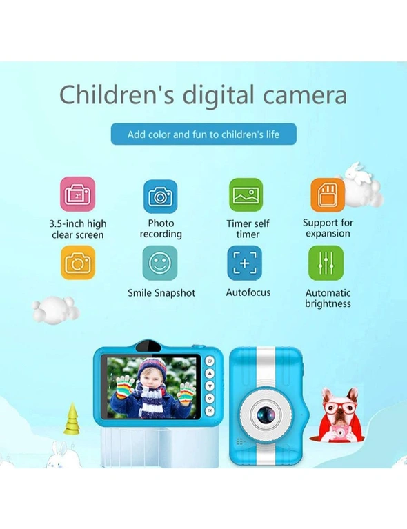 3.5 Inch Mini Cute Digital Camera for Kids 12MP 1080PHD Photo Video Camera, hi-res image number null