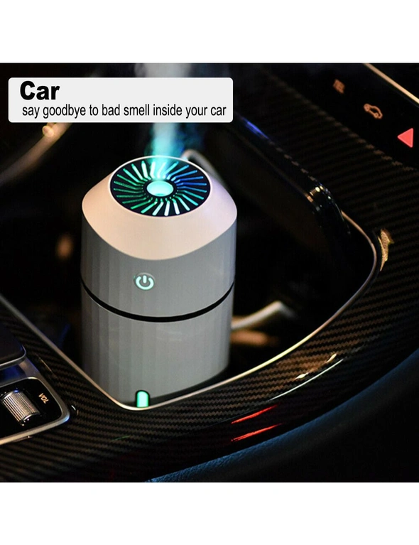 320ml Ultrasonic Car Air Humidifier Scent Diffuser USB Powered, hi-res image number null