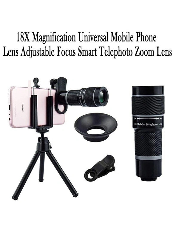 18X Magnification Universal Mobile Phone Lens with Adjustable Zoom, hi-res image number null
