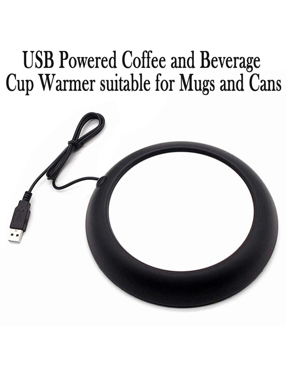 USB Powered Coffee and Beverage Cup Warmer Suitable for Mugs and Cans, hi-res image number null