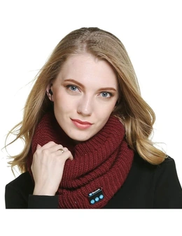 Washable Knitted Bluetooth Musical Headphone Scarf USB Charging
