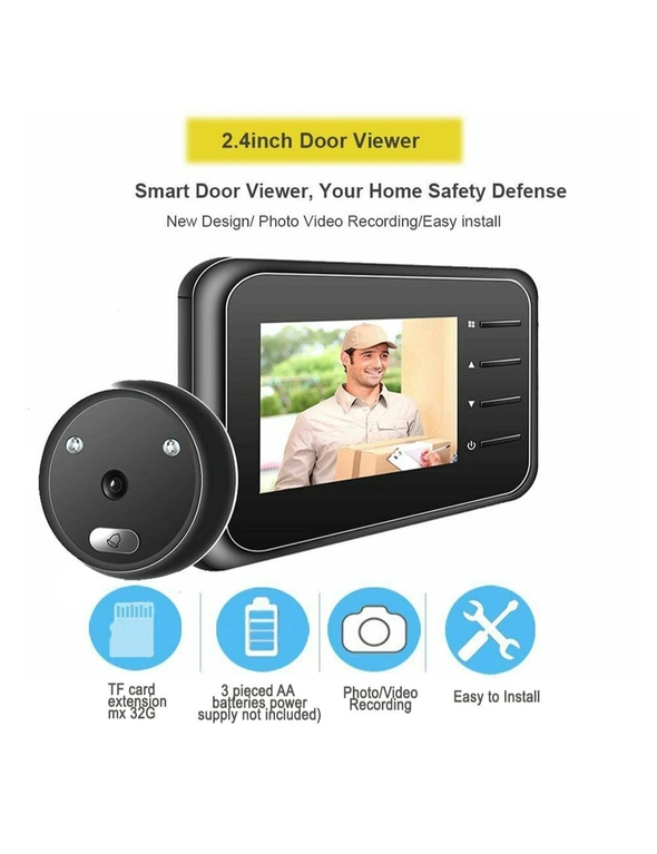 Electronic Anti Theft Doorbell Home Security Camera Battery Powered, hi-res image number null