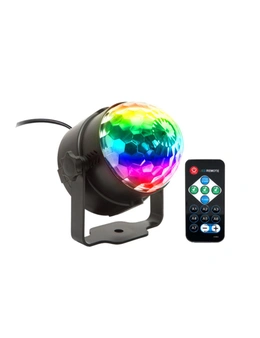 Remote Controlled RGB Voice Activated Rotating Crystal Light Us Uk Eu Plug