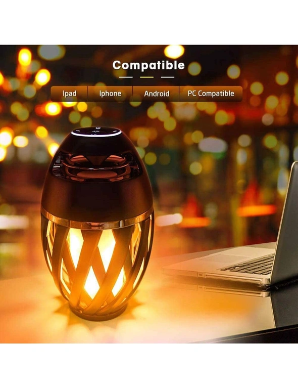 USB Charging Outdoor Bluetooth Speaker with LED Flame Light, hi-res image number null