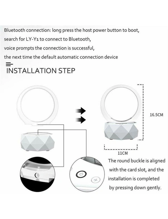 RGB LED Portable Wireless Bluetooth Speaker and Night Lamp USB Charging, hi-res image number null