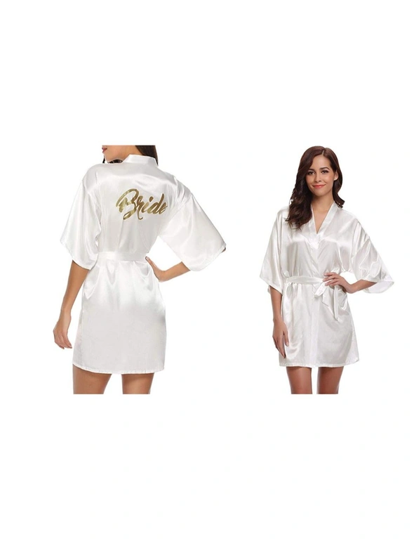 My Shop Your Shop Wedding Robes With Gold Glitter Personalisation Bride, hi-res image number null