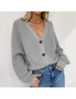Women's Cropped Knit Button Cardigan, hi-res