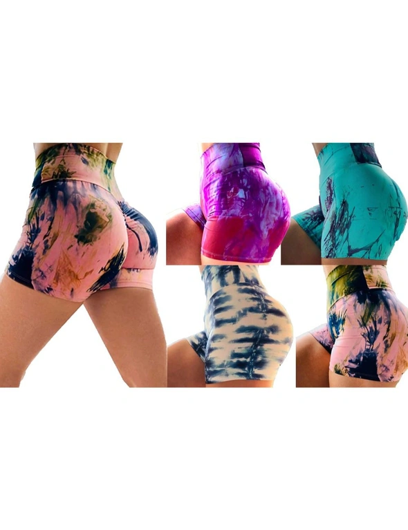 My Shop Your Shop Tie Dye Scrunch Workout Shorts, hi-res image number null