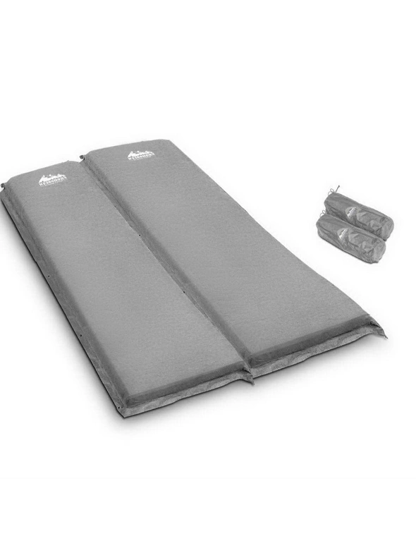 Weisshorn Self Inflating Mattress 10cm Grey x2, hi-res image number null