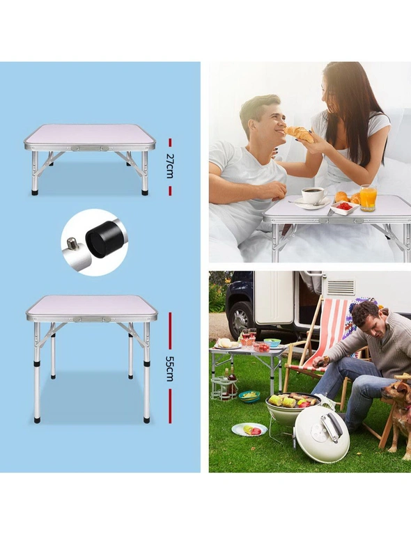 Weisshorn Folding Camping Table Portable Laptop PC Bed Dining Desk Picnic Garden, hi-res image number null