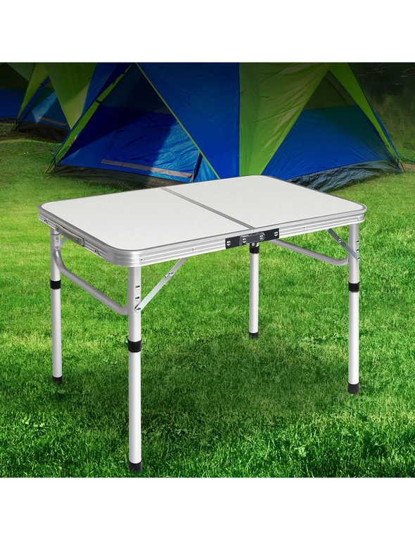 Weisshorn Folding Camping Table Portable Picnic Outdoor Garden BBQ Aluminum Desk, hi-res image number null