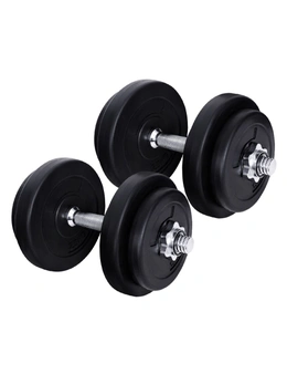 20KG Dumbbells Dumbbell Set Weight Training Plates Home Gym Fitness Exercise