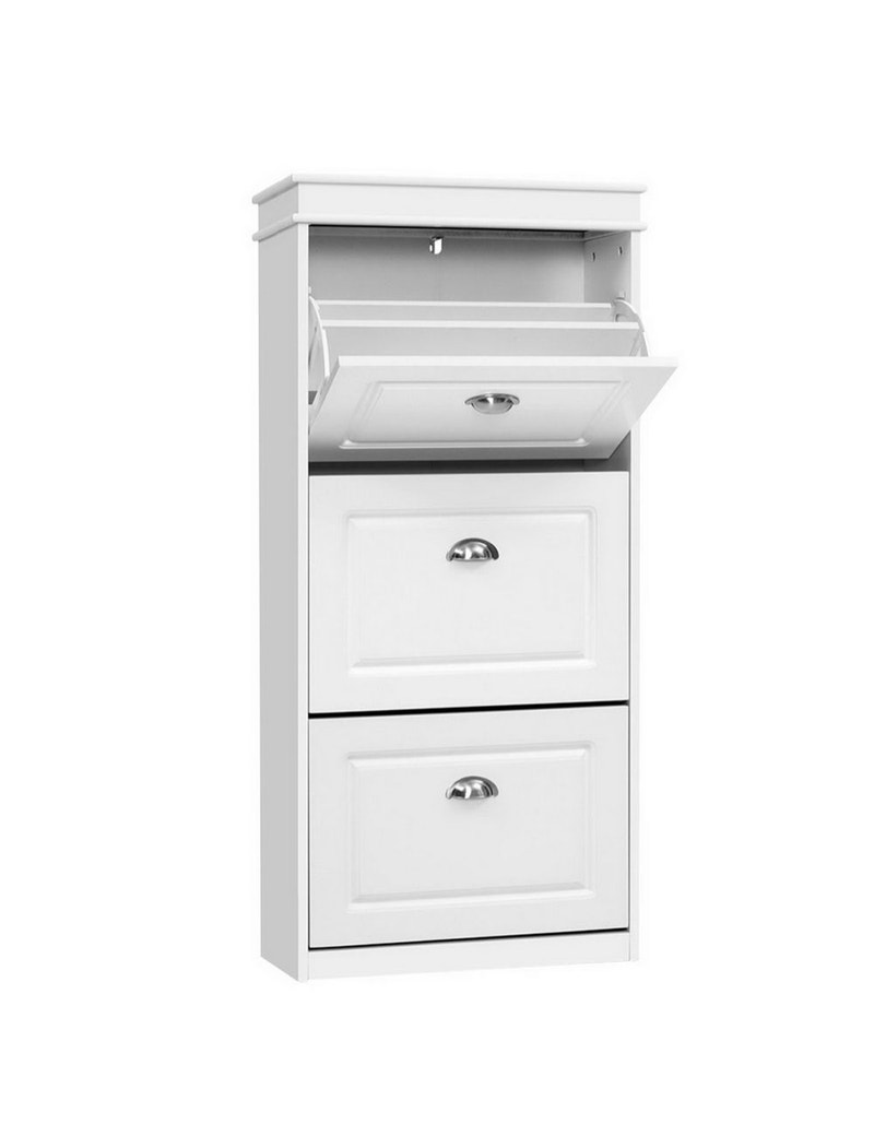 Shoe Cabinet - White 18 Pairs Drawer - Size One Size - Womens