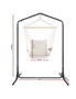 Gardeon Outdoor Hammock Chair with Stand Swing Hanging Hammock Garden Cream, hi-res